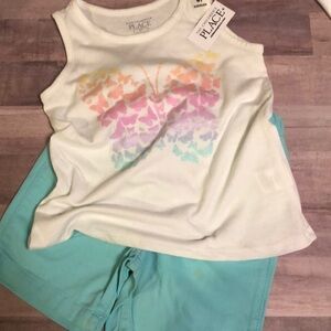 The Place (new)short set., aqua, size 3-4